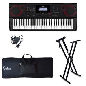 Casio Keyboard Combo CT X8000IN Package with Adaptor Bag and Black Stand